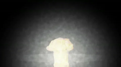 Atomic Explosion Flash + Alpha V2. CG. HD. Stockbeeldmateriaal 531487