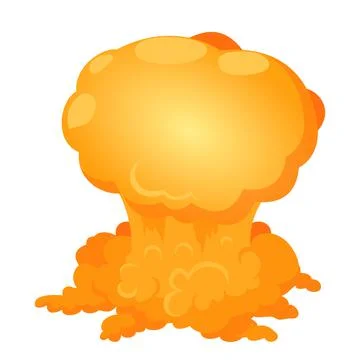 Atomic explosion icon, isometric style Illustrazione stock
