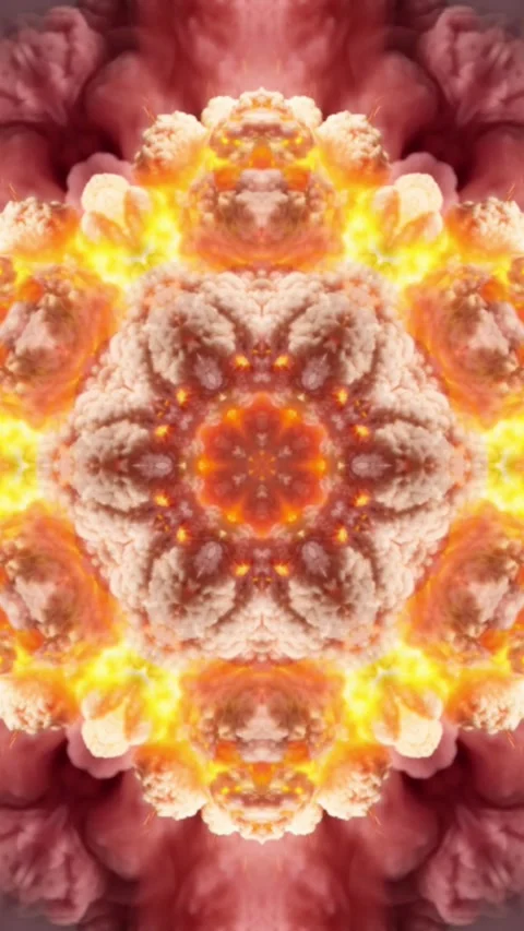 Atomic Explosion Kaleidoscope II Stock Footage 245935948