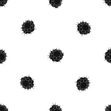 Atomic explosion pattern seamless black Stock Illustration