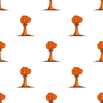 Atomic explosion pattern seamless vector Stock Illustration