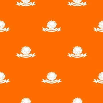 Atomic explosion pattern vector orange Stock Illustration
