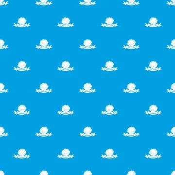 Atomic explosion pattern vector seamless blue Stock Illustration