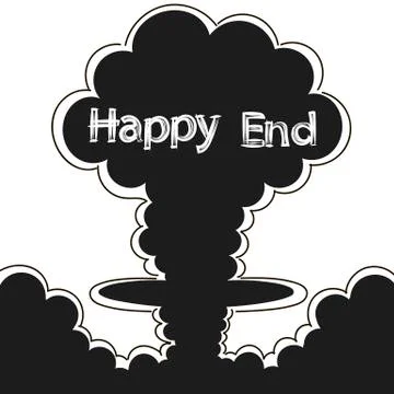 Atomic explosion vector clip art. Stock Illustration