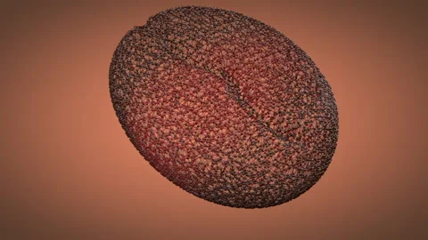 Atomic grating of coffee beans. 3d animation Stock Footage 138168373