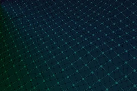 Atomic Grid 3D Render Stock Illustration