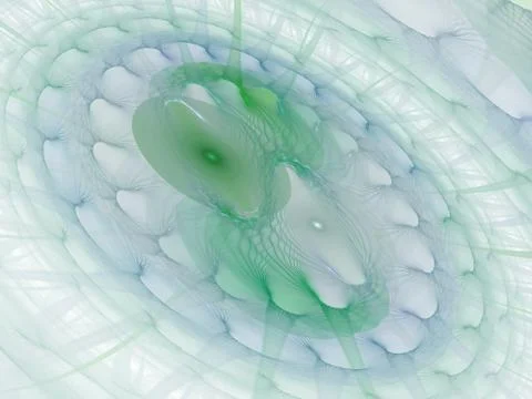 Atomic interaction. Abstract representation. Image molecules and atoms Illustrazione stock
