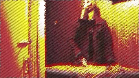 Atomic Ironing Orange FX Video stock 69189346