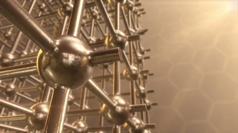 Atomic lattice.Seamless loop Stock Footage 46351334