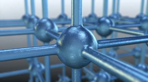Atomic lattice.Seamless loop Stock Footage 46494902