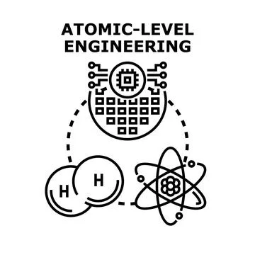 Atomic level engineering for scientific research and technology Stock Illustration