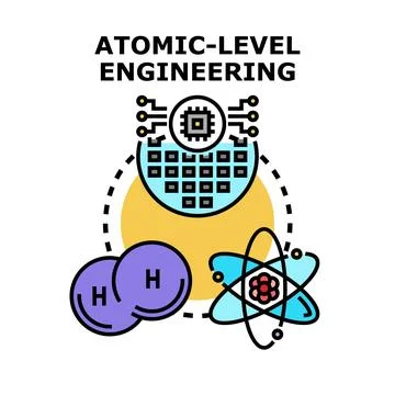 Atomic level engineering for scientific research and technology Stock Illustration