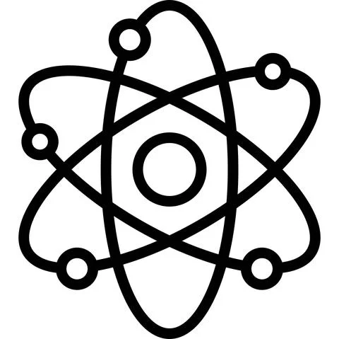 Atomic mass icon, Vaccine Development related vector Stock Illustration