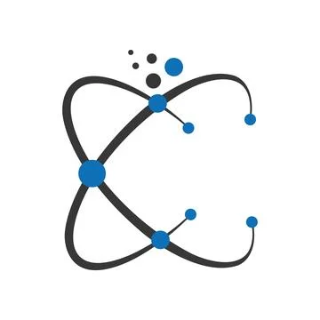 Atomic mind logo vector logo design simple modern logo Illustrazione stock