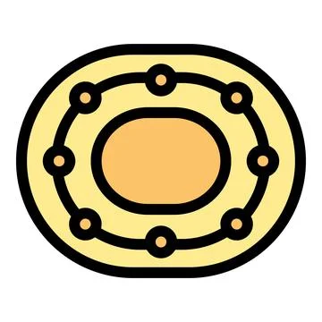 Atomic model orbiting electrons educational illustration Stock Illustration