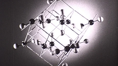 Atomic Molecule Chart Animated Educational Graphic 1960s Vintage Film Home Movie Stock Footage 75404109