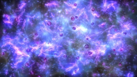Atomic Nebula Space Background With Glowing Cosmic Energy Видео 330858739