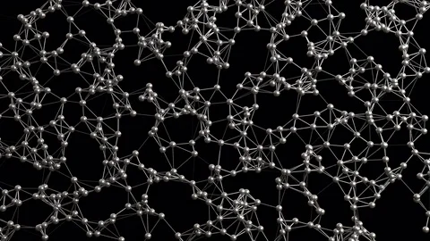 Atomic Network Formation, abstract 3d animation Stock Footage 81150939