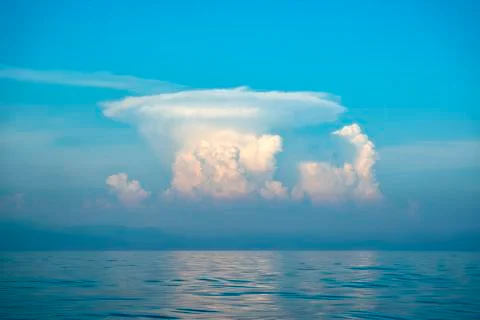 Atomic nuclear bomb explosion like cloud Stock Photos