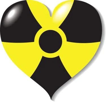 Atomic (nuclear) heart, danger! Stock Illustration