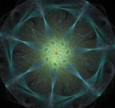 The atomic nucleus. Abstract representation. Image molecules and atoms Stock-Illustration