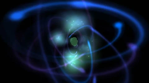 Atomic nucleus with electrons Stock Footage 48172690