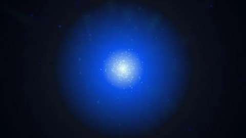 Atomic nucleus glowing particle cluster seamless loop motion Stock Footage 344799318