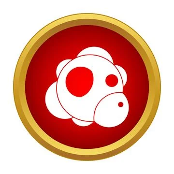 Atomic nucleus model with protons and neutrons icon イラスト素材