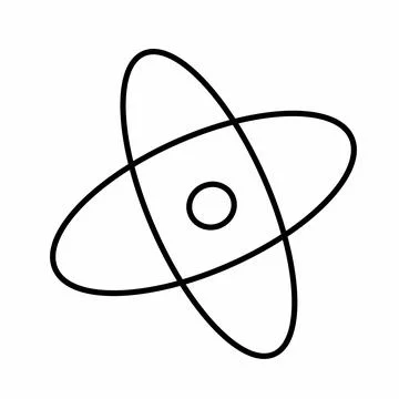 Atomic nucleus scientific icon Stock Illustration