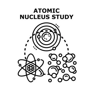 Atomic nucleus study and molecular chemistry illustration Stock Illustration