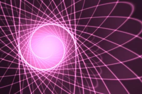 Atomic particle background as theme of physics Stock Illustration