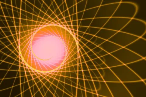 Atomic particle background as theme of physics Stock Illustration