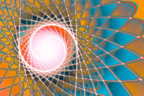 Atomic particle background as theme of physics Stock Illustration