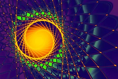 Atomic particle background as theme of physics Stock Photos