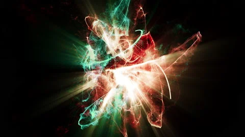 Atomic Particles Collide, Spin and Shine Stock-Footage 218268198
