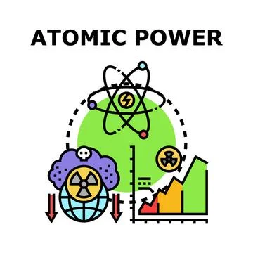 Atomic power generation concept with global implications and risks Stock Illustration