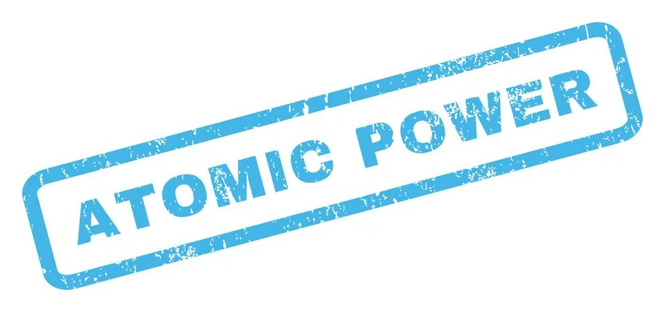Atomic Power Rubber Stamp Stock Illustration