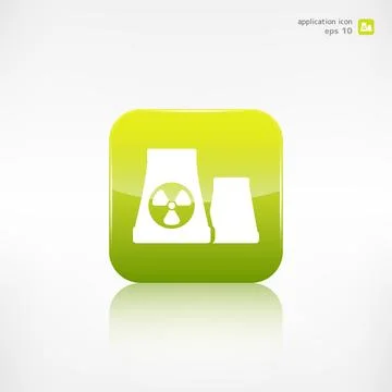 Atomic power station icon vector illustration. Stock Illustration