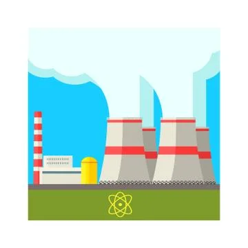 Atomic Power Station Stock Illustration