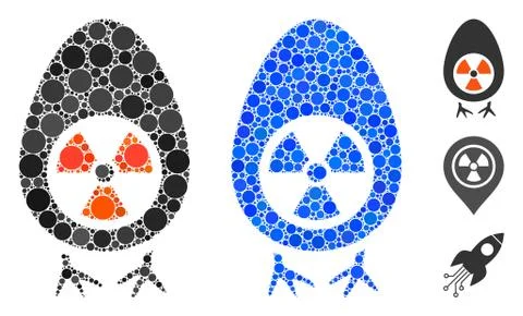Atomic Project Mosaic Icon of Circles Illustrazione stock