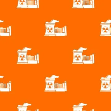 Atomic reactor pattern orange Stock Illustration