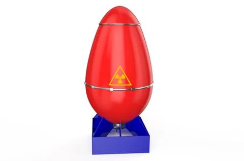 Atomic red  air bomb Stock Illustration