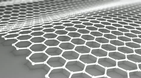 Atomic-scale honeycomb carbon atom, world's strongest material, Graphene. Stock Footage