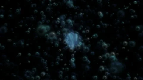 Atomic scale molecular explosion simulation with rotation and matter Stock Footage 259003068