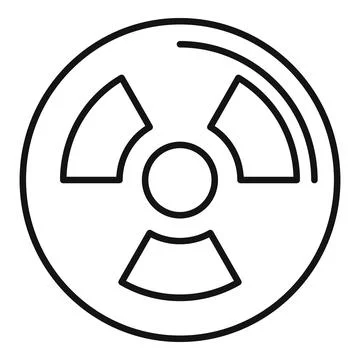 Atomic science icon outline vector. Study discovery Stock Illustration