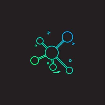 Atomic science icon vector 스톡 일러스트