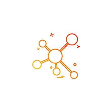 Atomic science icon vector Illustrazione stock