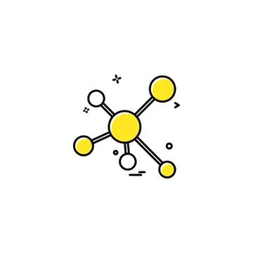 Atomic science icon vector Stock Illustration