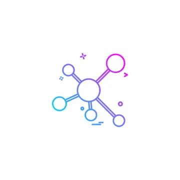 Atomic science icon vector 스톡 일러스트