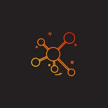 Atomic science icon vector Stock Illustration